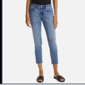 NWT RAG & BONE LOW RISE, SLIM BOYFRIEND, JEAN PISMO WASH WITH HOLES